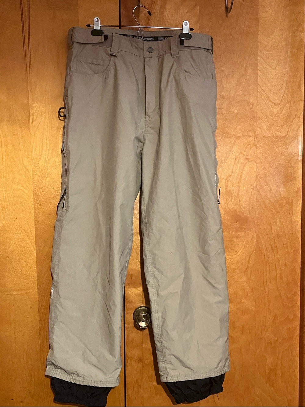 SESSIONS Men's XL Light Khaki Cargo Snow Pants